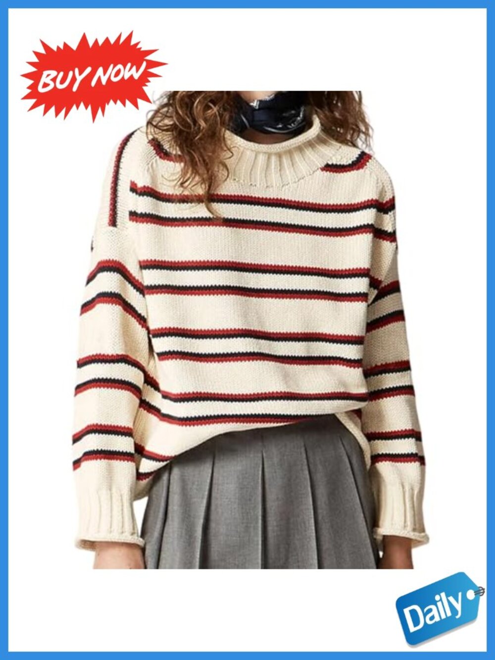 Oversized Roll Neck Sweater Long Sleeve Pullover Casual Fall Tops